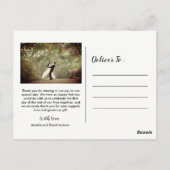 Elegantes Foto Hochzeit Vielen Dank Postcard Postkarte (Rückseite)