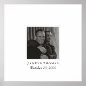 Elegantes Foto Hochzeiten Gast Signatures Poster (Vorne)