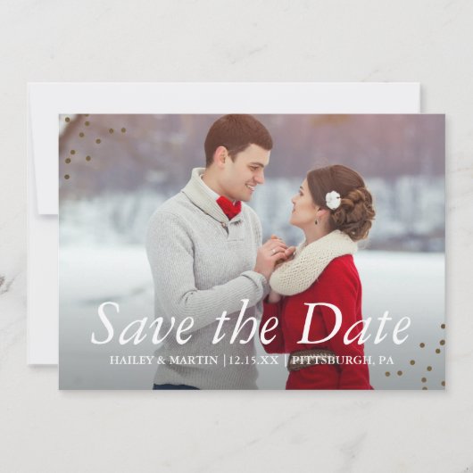Elegantes Foto Hochzeiten speichern das Datum Save The Date (Vorderseite)