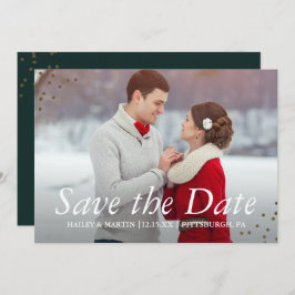Elegantes Foto Hochzeiten speichern das Datum Save The Date