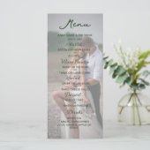 Elegantes Foto-Hochzeitmenü (Stehend Vorderseite)