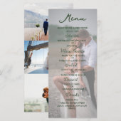 Elegantes Foto-Hochzeitmenü (Vorne/Hinten)