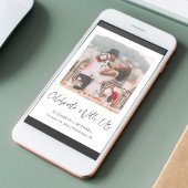 Elegantes Foto Hochzeitsempfang Ankündigung