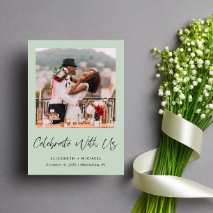 Elegantes Foto Hochzeitsempfang Einladung