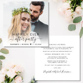 Elegantes Foto Hochzeitsempfang Einladung