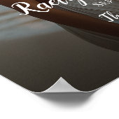 Elegantes Foto Hochzeitsempfang Zeichen moderne Sc Poster (Ecke)