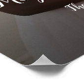 Elegantes Foto Hochzeitsempfang Zeichen moderne Sc Poster (Ecke)