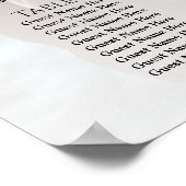 Elegantes Foto Hochzeitskarte 11 Tische Poster (Ecke)