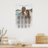 Elegantes Foto Hochzeitskarte 11 Tische Poster (Küche)