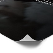 Elegantes Foto Hochzeitskarte 13 Tische Poster (Ecke)