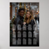 Elegantes Foto Hochzeitskarte 15 Tische Poster (Vorne)