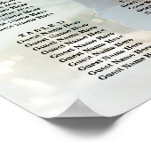 Elegantes Foto Hochzeitskarte 16 Tische Poster (Ecke)