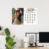 Elegantes Foto Hochzeitskarte, 17 Tische Poster (Heimbüro)