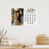 Elegantes Foto Hochzeitskarte, 18 Tische Poster (Küche)