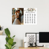 Elegantes Foto Hochzeitskarte, 19 Tische Poster (Heimbüro)