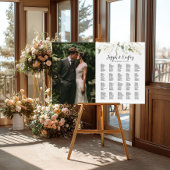 Elegantes Foto Hochzeitskarte, 20 Tische Poster