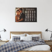 Elegantes Foto Hochzeitskarte Leinwanddruck (Insitu (Schlafzimmer))