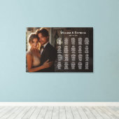 Elegantes Foto Hochzeitskarte Leinwanddruck (Insitu (Holzboden))