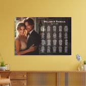 Elegantes Foto Hochzeitskarte Leinwanddruck (Insitu (Wohnzimmer))