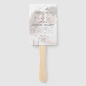 Elegantes Foto Hochzeitsprogramm Handfan Fächer (Rückseite)