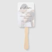 Elegantes Foto Hochzeitsprogramm Handfan Fächer (Vorderseite)