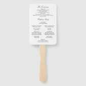 Elegantes Foto Hochzeitsprogramm Handfan Fächer (Rückseite)