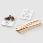 Elegantes Foto Hochzeitsprogramm Handfan Fächer (Non-assembled)