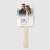 Elegantes Foto Hochzeitsprogramm Handfan Fächer (Vorderseite)