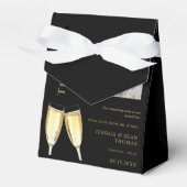 Elegantes Foto, Hochzeitssekt Geschenkschachtel (Vorderseite)