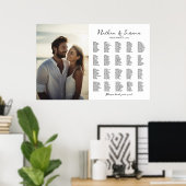 Elegantes Foto Hochzeitsstühle finden Ihren Sitzpl Poster (Heimbüro)