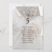 Elegantes Foto Hochzeitstabelle Einladung (Vorderseite)