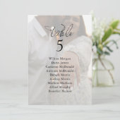 Elegantes Foto Hochzeitstabelle Einladung (Stehend Vorderseite)