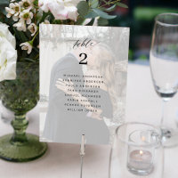 Elegantes Foto Hochzeitstisch-Sitzkarte