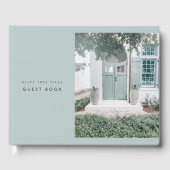 Elegantes Foto im Grünen Gästebuch (Vorderseite)