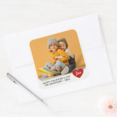 Elegantes Foto im Tessin Quadratischer Aufkleber (Umschlag)