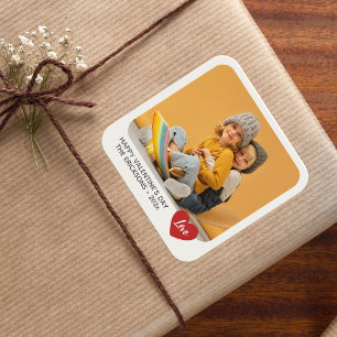 Elegantes Foto im Tessin Quadratischer Aufkleber