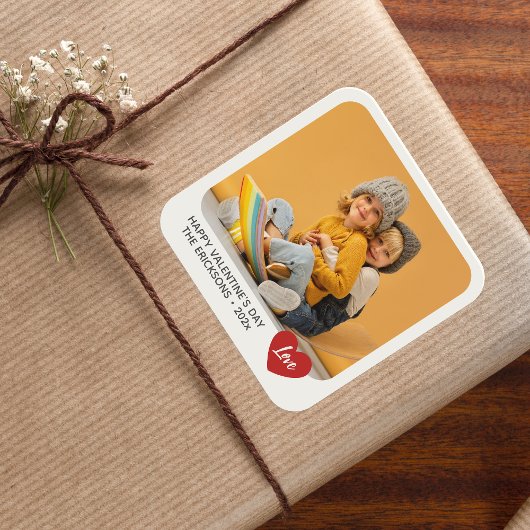 Elegantes Foto im Tessin Quadratischer Aufkleber