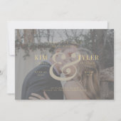 Elegantes Foto Imitate Vellum Moderne Hochzeit Save The Date (Vorderseite)