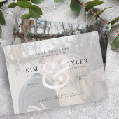 Elegantes Foto Imitate Vellum Moderne Hochzeit Save The Date