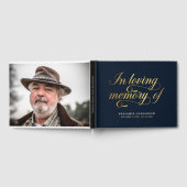 Elegantes Foto in Love Memory Funeral Gästebuch (Voll)