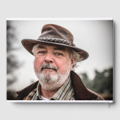 Elegantes Foto in Love Memory Funeral Gästebuch (Rückseite)