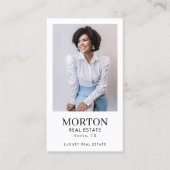 Elegantes Foto in Schwarz und Weiß Visitenkarte (Vorderseite)