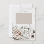 elegantes Foto in Silberröscheln dank Karte (Vorderseite)