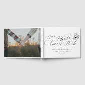Elegantes Foto Kalligrafie Script Hochzeitsbilder Gästebuch (Voll)