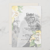 Elegantes Foto Lemons & Brautparty Einladung (Vorne/Hinten)
