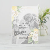 Elegantes Foto Lemons & Brautparty Einladung (Stehend Vorderseite)