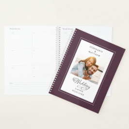 Elegantes Foto Lila Cassis Verlobung Hochzeit Planer