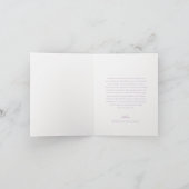 Elegantes Foto Lilac Script Monogram Wedding Dankeskarte (Innenseite)