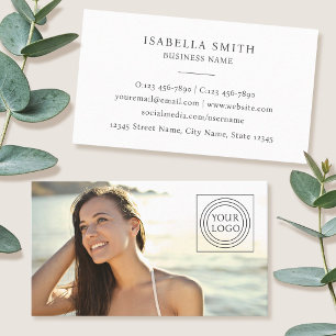 Elegantes Foto-Logo Minimalistisch Professionell Visitenkarte
