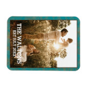 Elegantes Foto-Magnet aus Kupfer und Aquamarinen R Magnet (Horizontal)